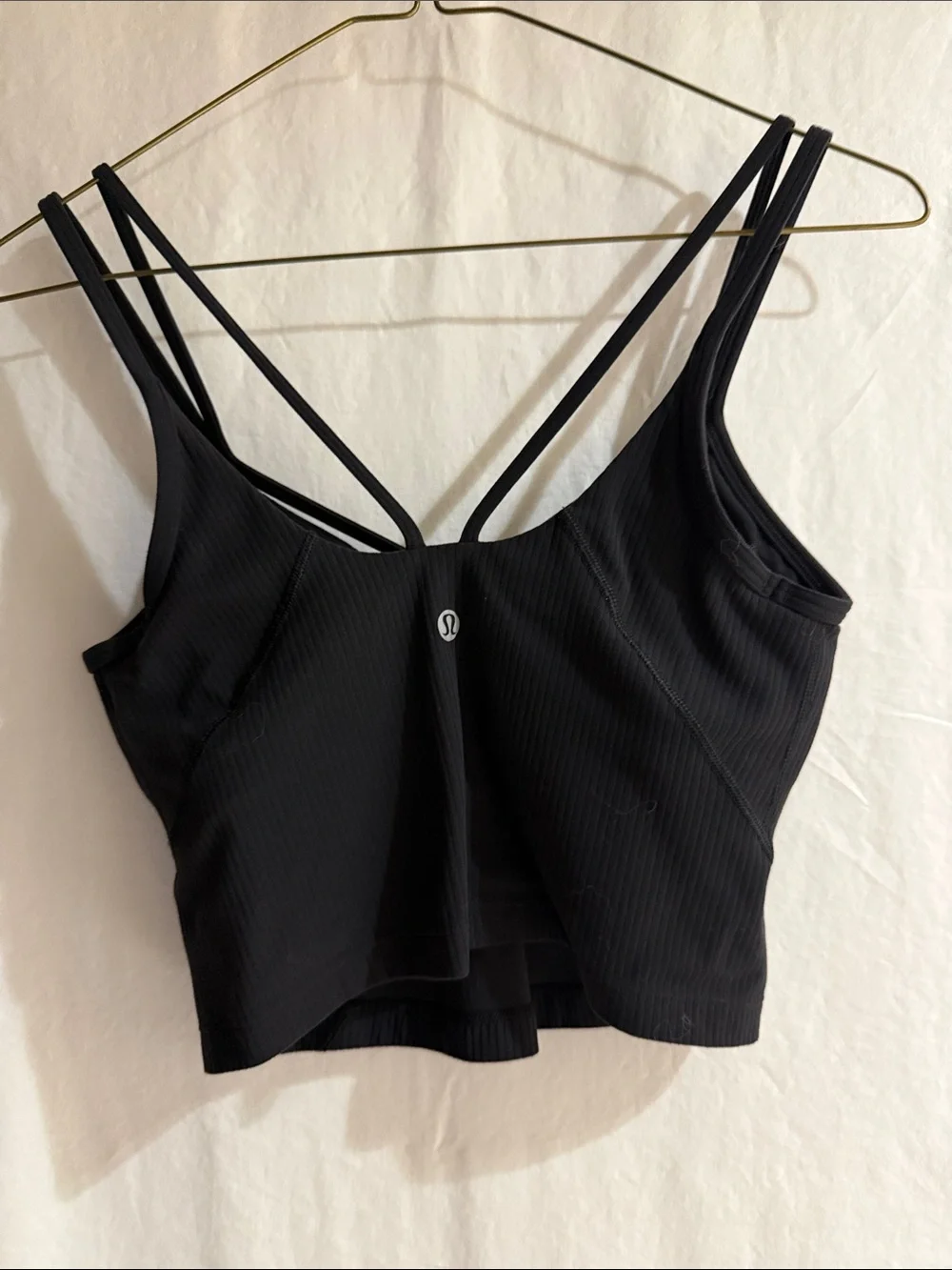 lululemon athletica Black Ribbed Tank with